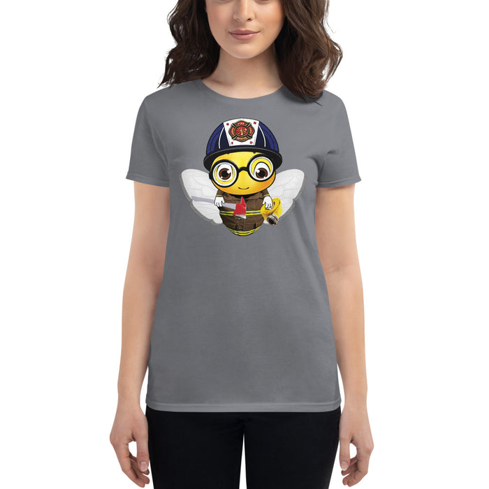 Cute FIREFIGHTER BEE Women's short sleeve t-shirt