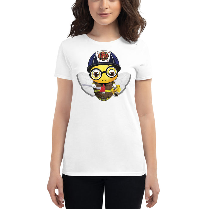 Cute FIREFIGHTER BEE Women's short sleeve t-shirt