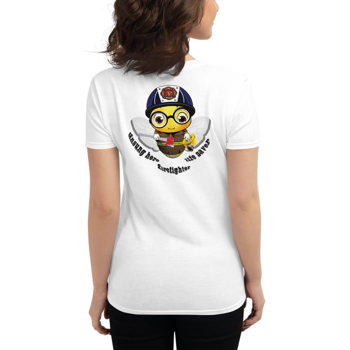 Cute FIREFIGHTER BEE Women's short sleeve t-shirt