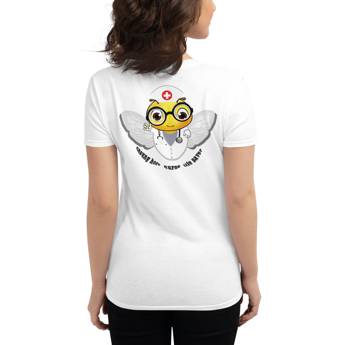 Cute NURSE BEE Women's short sleeve t-shirt