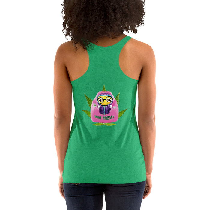 Cute BEE COMFY INDICA  Women's Racerback Tank