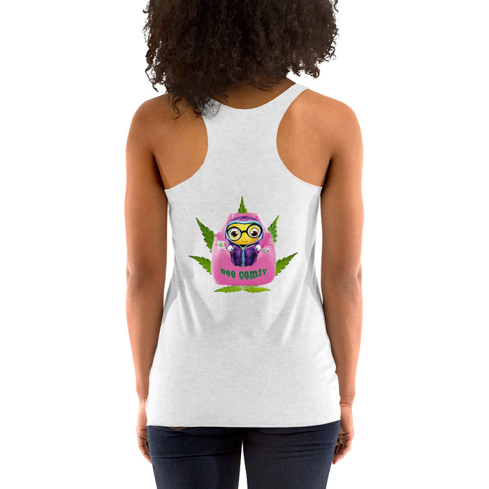 Cute BEE COMFY INDICA  Women's Racerback Tank