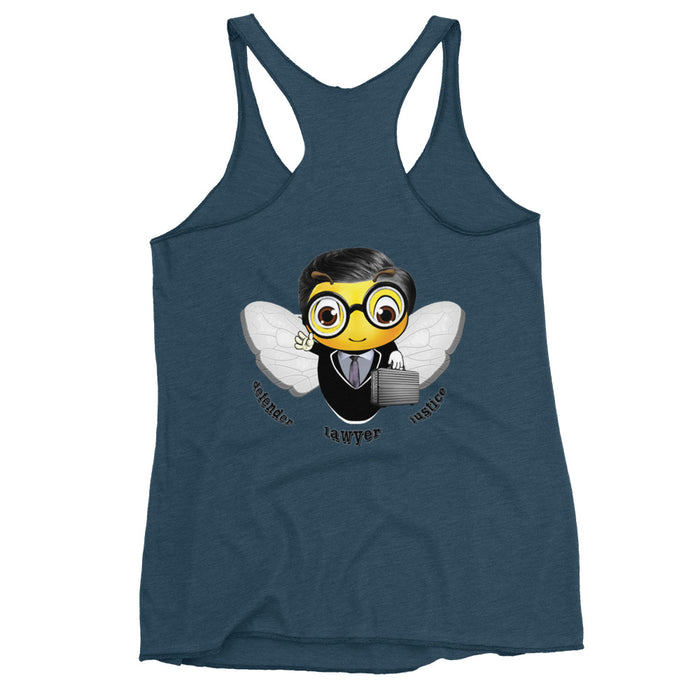 Cute LAWYER / ATTORNEY BEE Women's Racerback Tank