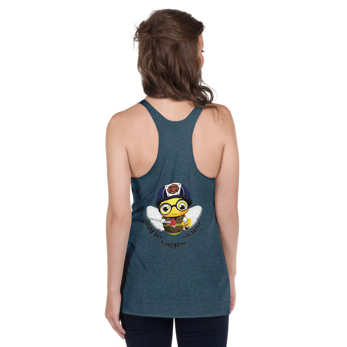 Cute FIREFIGHTER BEE Women's Racerback Tank