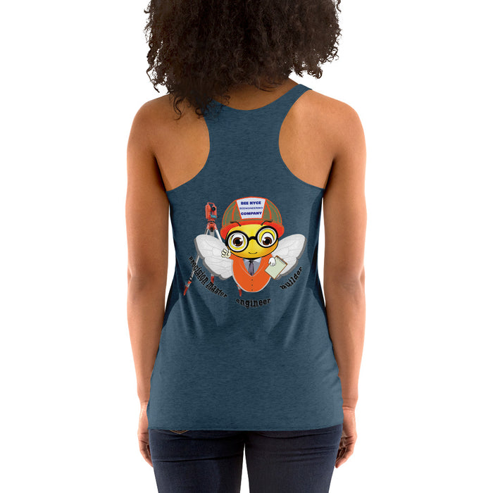 Cute ENGINEER / INGENIERO BEE Women's Racerback Tank