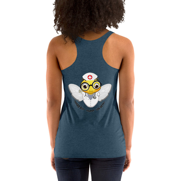 Cute NURSE BEE Women's Racerback Tank