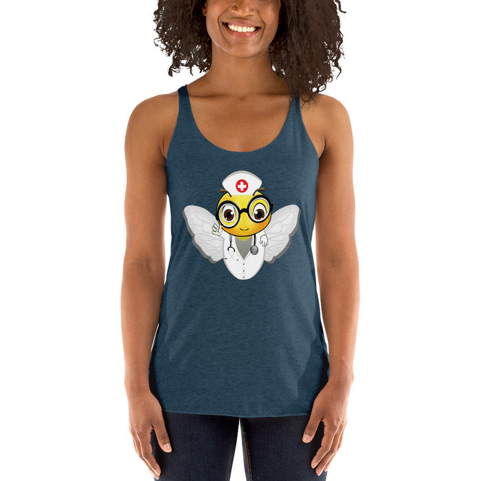 Cute NURSE BEE Women's Racerback Tank