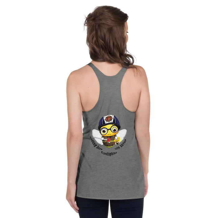 Cute FIREFIGHTER BEE Women's Racerback Tank