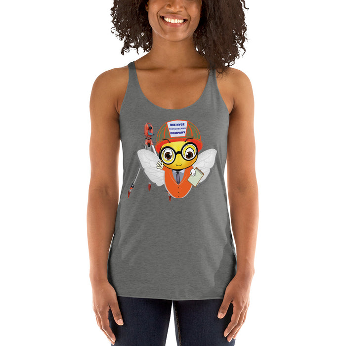 Cute ENGINEER / INGENIERO BEE Women's Racerback Tank