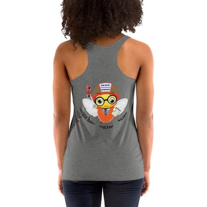 Cute ENGINEER / INGENIERO BEE Women's Racerback Tank