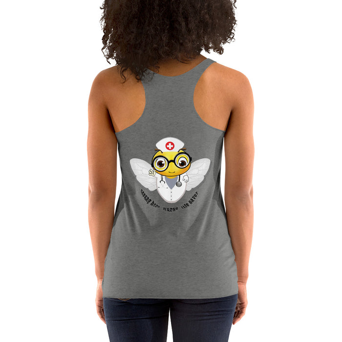 Cute NURSE BEE Women's Racerback Tank