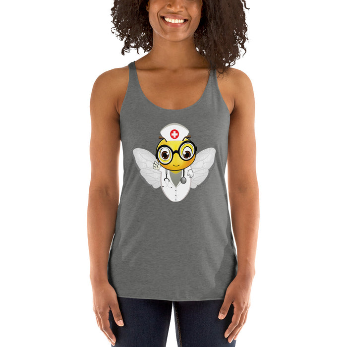 Cute NURSE BEE Women's Racerback Tank