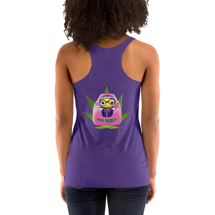 Cute BEE COMFY INDICA  Women's Racerback Tank