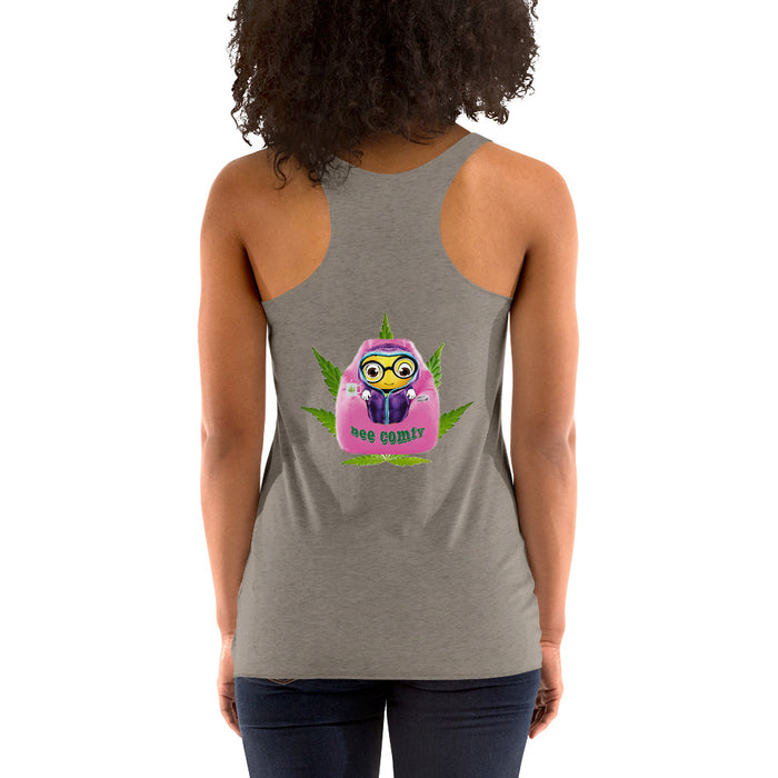 Cute BEE COMFY INDICA  Women's Racerback Tank