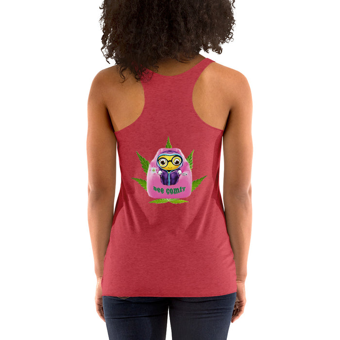 Cute BEE COMFY INDICA  Women's Racerback Tank