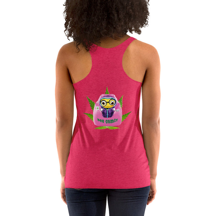 Cute BEE COMFY INDICA  Women's Racerback Tank