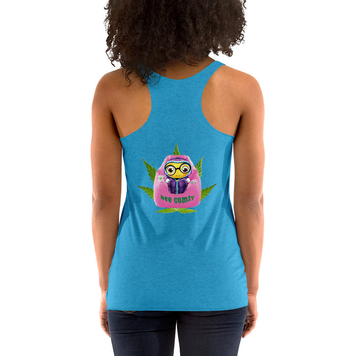 Cute BEE COMFY INDICA  Women's Racerback Tank