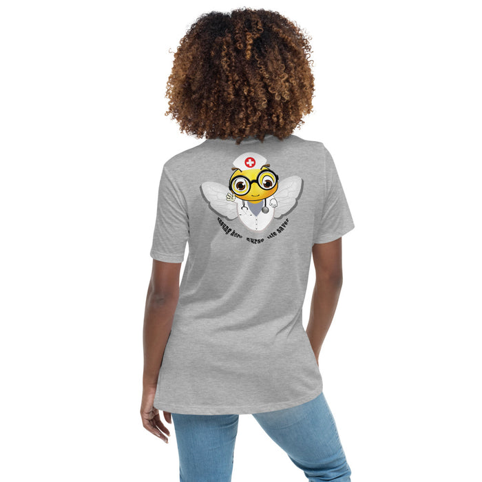 Cute NURSE BEE Women's Relaxed T-Shirt