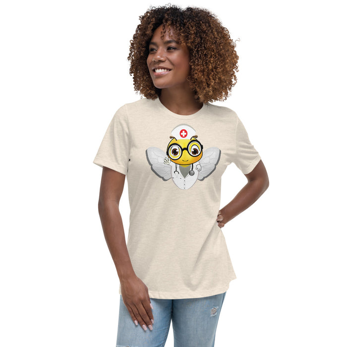 Cute NURSE BEE Women's Relaxed T-Shirt