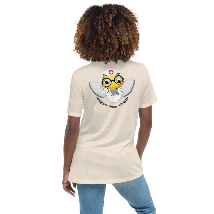 Cute NURSE BEE Women's Relaxed T-Shirt