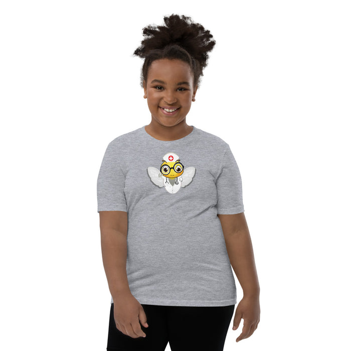 Girl Bee Collection Cute NURSE BEE Youth Short Sleeve T-Shirt