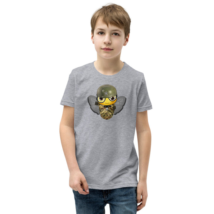 BOY BEE Collection Cute SOLDIER / MILITARY BEE Youth Short Sleeve T-Shirt