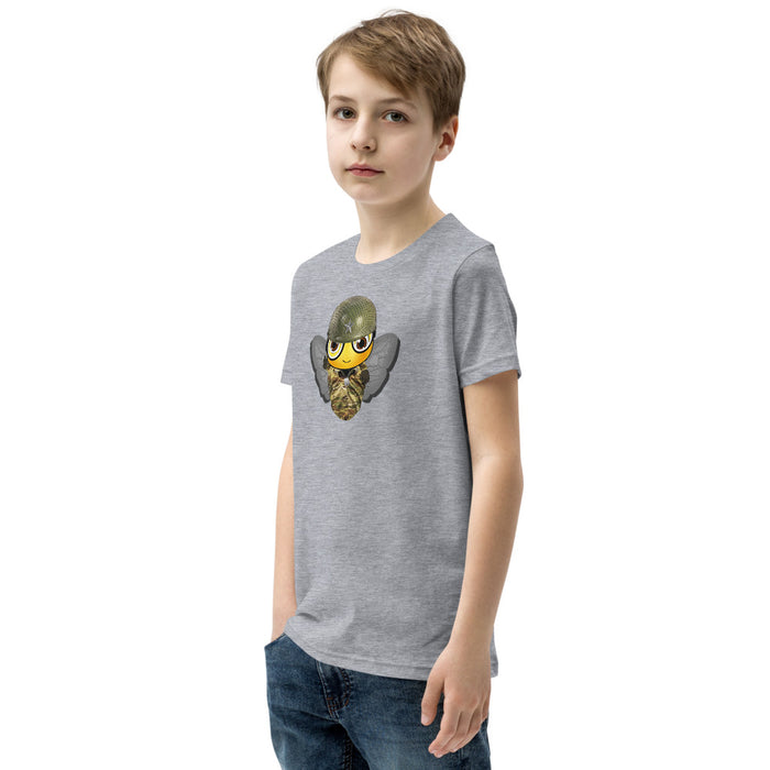 BOY BEE Collection Cute SOLDIER / MILITARY BEE Youth Short Sleeve T-Shirt