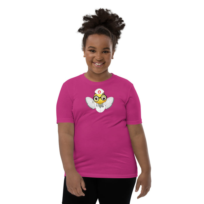 Girl Bee Collection Cute NURSE BEE Youth Short Sleeve T-Shirt