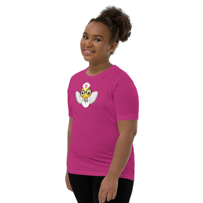 Girl Bee Collection Cute NURSE BEE Youth Short Sleeve T-Shirt