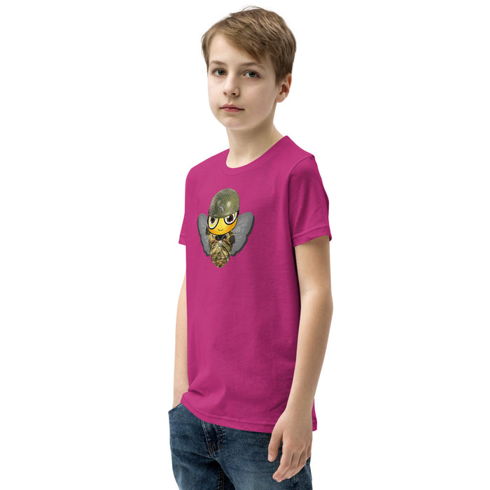 BOY BEE Collection Cute SOLDIER / MILITARY BEE Youth Short Sleeve T-Shirt