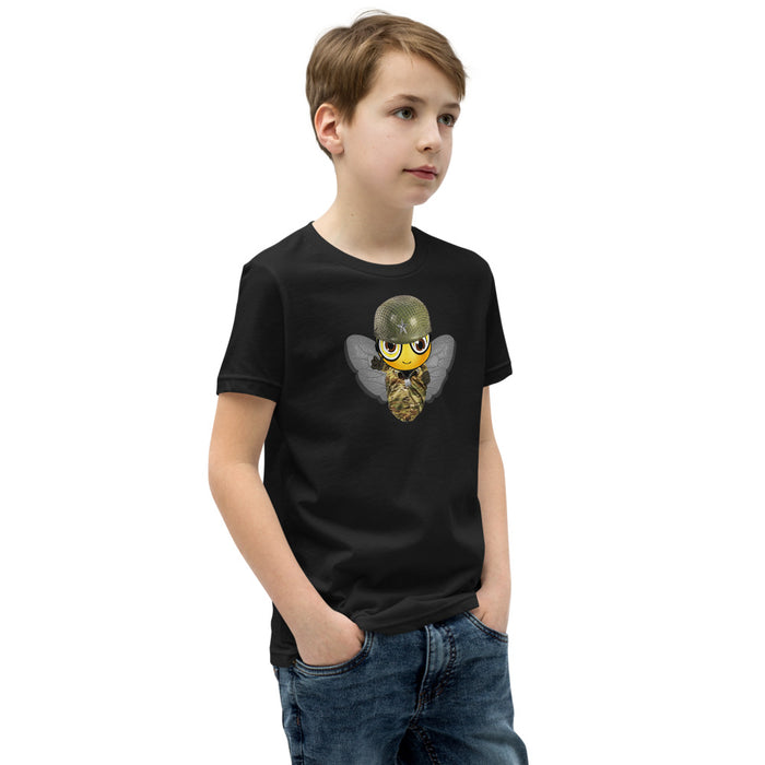 BOY BEE Collection Cute SOLDIER / MILITARY BEE Youth Short Sleeve T-Shirt