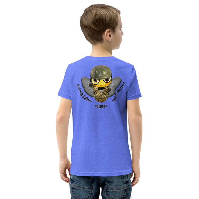 BOY BEE Collection Cute SOLDIER / MILITARY BEE Youth Short Sleeve T-Shirt