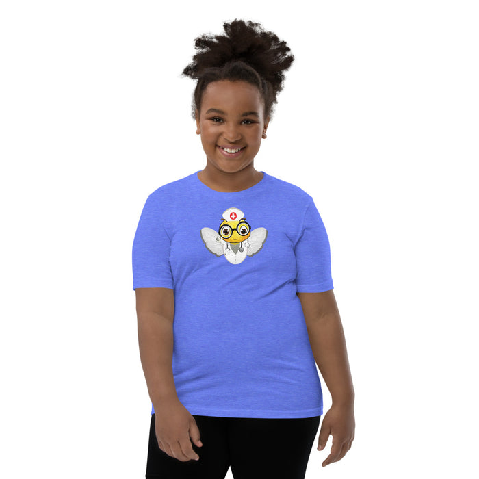 Girl Bee Collection Cute NURSE BEE Youth Short Sleeve T-Shirt