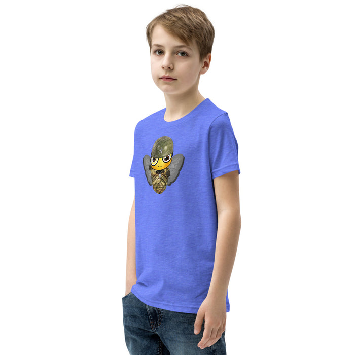 BOY BEE Collection Cute SOLDIER / MILITARY BEE Youth Short Sleeve T-Shirt