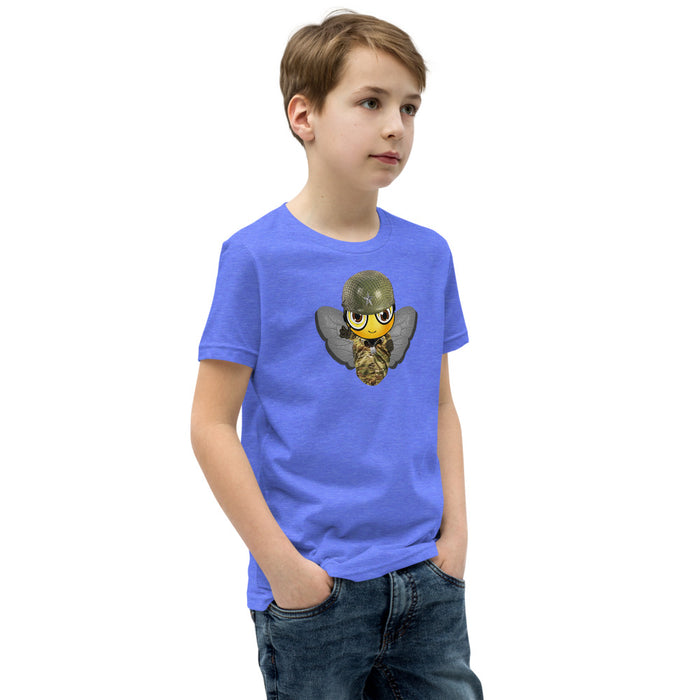 BOY BEE Collection Cute SOLDIER / MILITARY BEE Youth Short Sleeve T-Shirt