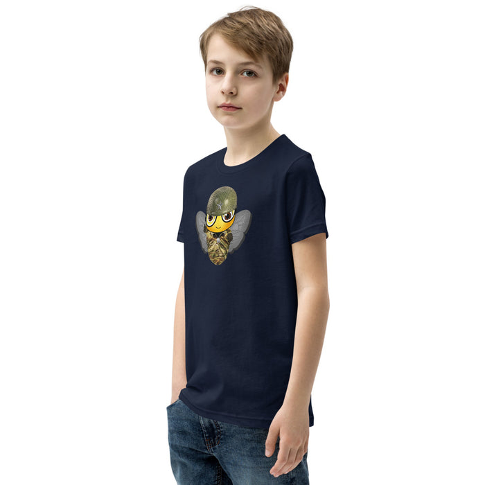 BOY BEE Collection Cute SOLDIER / MILITARY BEE Youth Short Sleeve T-Shirt