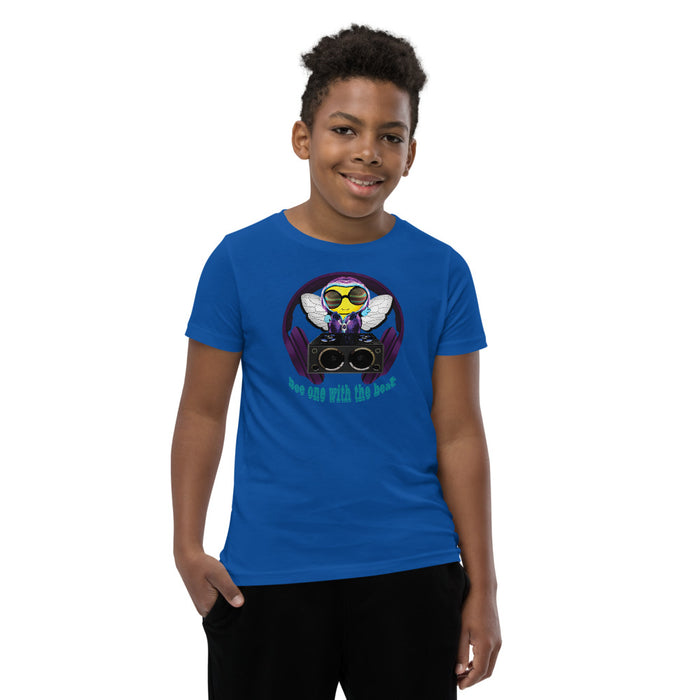 Cool & Cute PURPLE BEE 1 WITH THE BEAT Youth Short Sleeve T-Shirt