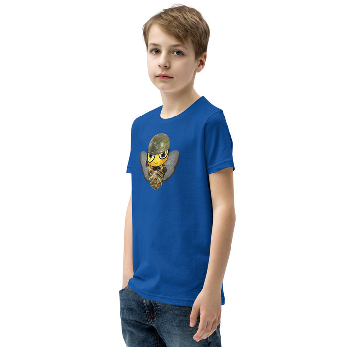 BOY BEE Collection Cute SOLDIER / MILITARY BEE Youth Short Sleeve T-Shirt