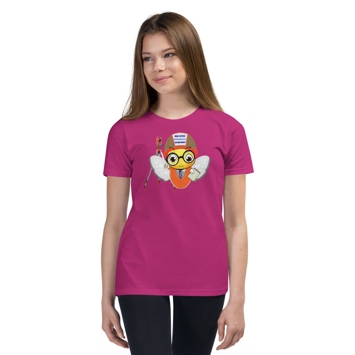 Girl Bee Collection Cute ENGINEER / INGENIERO BEE Youth Short Sleeve T-Shirt